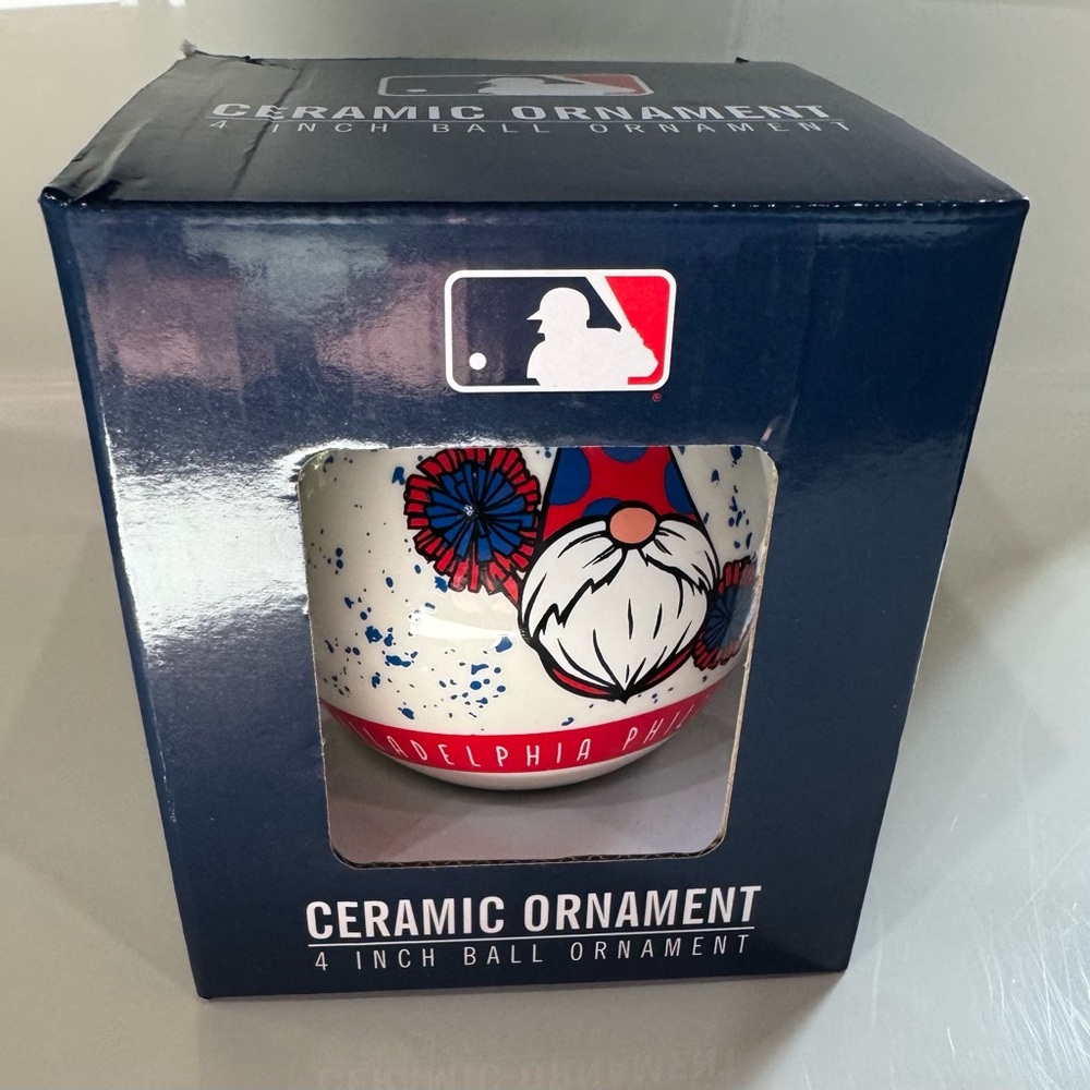 MLB Philadelphia Phillies 2025 Ceramic Ornament 4" Diameter GNOMES!